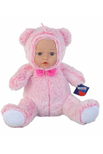 Şeker Adası Halley Sevimli Gerçek Bebek Yüzlü Pembe Ayı 30 Cm ürün görseli 1