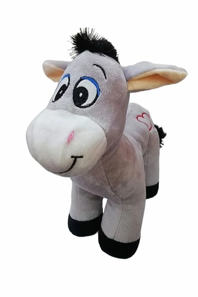 Şeker Adası Sevimli Kalpli Peluş Eşek 28 Cm Uyku Ve Oyun Arkadaşı Pelüş Eşşek ürün görseli 1
