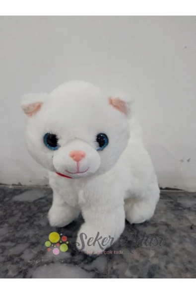 Şeker Adası Sevimli Ayakta Duran Miyavlayan Peluş Kedi 20 Cm Sesli Kedi Oyuncak 3 ürün görseli 1