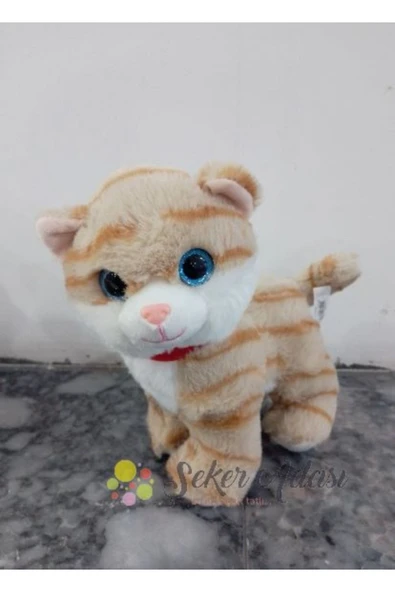 Şeker Adası Sevimli Ayakta Duran Miyavlayan Peluş Kedi 20 Cm Sesli Kedi Oyuncak 1 ürün görseli 1