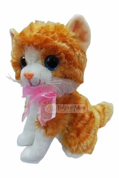 Şeker Adası Miyavlayan Sesli Yumuşacık Sarı Peluş Kedi - Hediyelik Uyku Ve Oyun Arkadaşı. ürün görseli 1