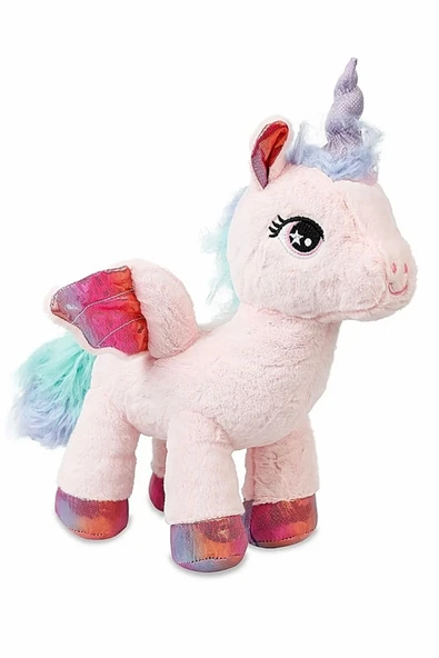 Şeker Adası Kanatlı Unicorn At 30 Cm Oyuncak Pembe Peluş Pony At Uyku Ve Oyun Arkadaşı Mama ürün görseli 1