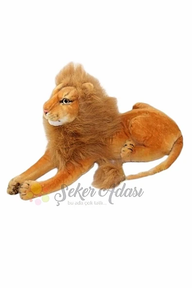 Şeker Adası Kükreyen Sesli Peluş Aslan 30 Cm Küçük Boy Dekoratif Oyuncak Leopar Kaplan ürün görseli 1