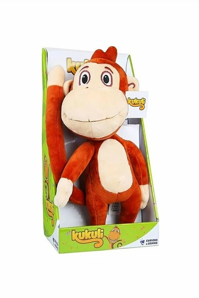 Şeker Adası Kukuli Müzikli Sesli Peluş Kahverengi Maymun 35 Cm Lisanslı ürün görseli 1