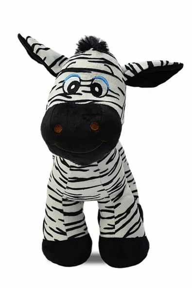 Şeker Adası Sevimli Peluş Eşek Zebra Zürafa Zuzu 28 Cm - 3 Lü Uyku Ve Oyun Arkadaşı Peluş Oyuncak Halley - Resim 6