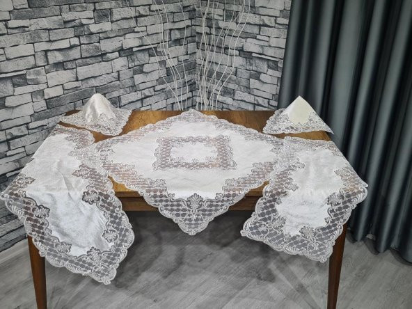 Kadife Advance Salon Takımı 5 Parça Pudra - Resim 3