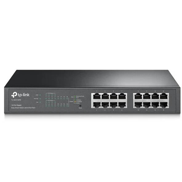 TP-Link TL-SG1016PE 8 Port 10/100/1000 Mbps Gigabit Switch ürün görseli 1