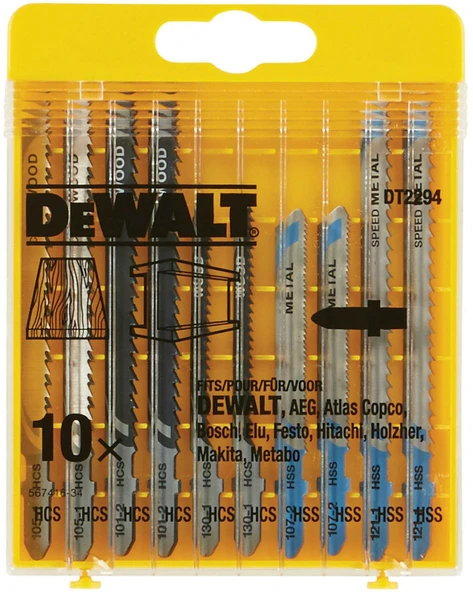 DEWALT DT2294 Dekupaj Testere Bıçağı 10 parça ürün görseli 1