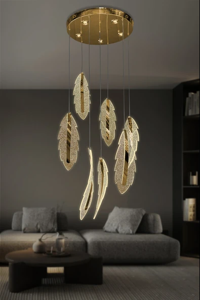 Lunex 7 li Modern Sarkıt Led Avize - Resim 3