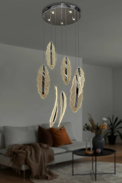 Lunex 7 li Modern Sarkıt Led Avize - Resim 5