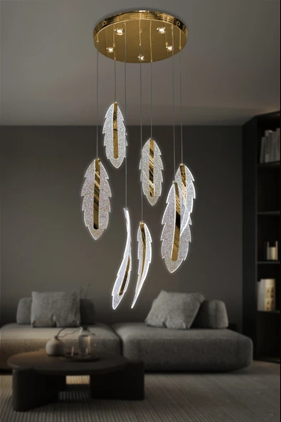 Lunex 7 li Modern Sarkıt Led Avize - Resim 2