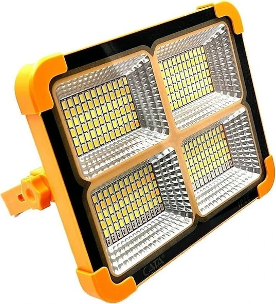 Cata CT-4698 Taşınabilir Solar Projektör IP65 Güneş Enerjili 3 Renk Modu Dimmerli ve Şarjlı LED Işık ürün görseli 1