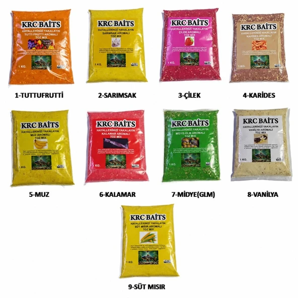 KRC Baits Aromalı Sazan Hamur Tozu/Unu 1000 Gr ürün görseli 1