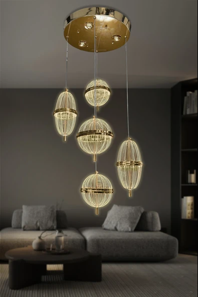Orbella 5 li Sarkıt Led Avize ürün görseli 1