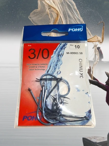 Chinu 3/0 Numara 10'lu Paket M-x 9901 Sb Çapraz Olta Iğnesi ürün görseli 1