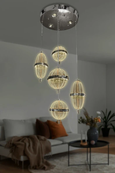 Orbella 5 li Sarkıt Led Avize - Resim 6
