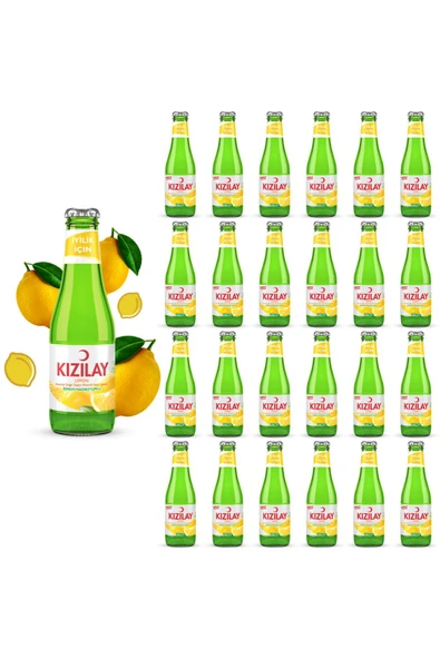 KIZILAY MADEN SUYU DOĞAL LİMON AROMALI 200 ML X 24 ADET ürün görseli 1