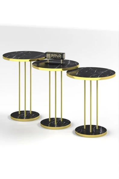 Zigon Sehpa Terra Bendir Gold - Resim 5