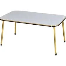 Orta Sehpa Beyaz Kr Metal Ayak Çift Gold ürün görseli 1