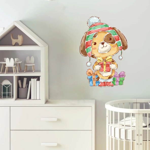 Hediye Veren Köpek Sticker - Resim 2