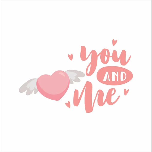 You And Me Kalpli Sticker ürün görseli 1