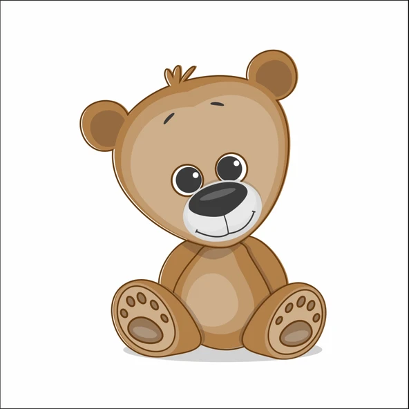 Sevimli Ayıcık Sticker ürün görseli 1