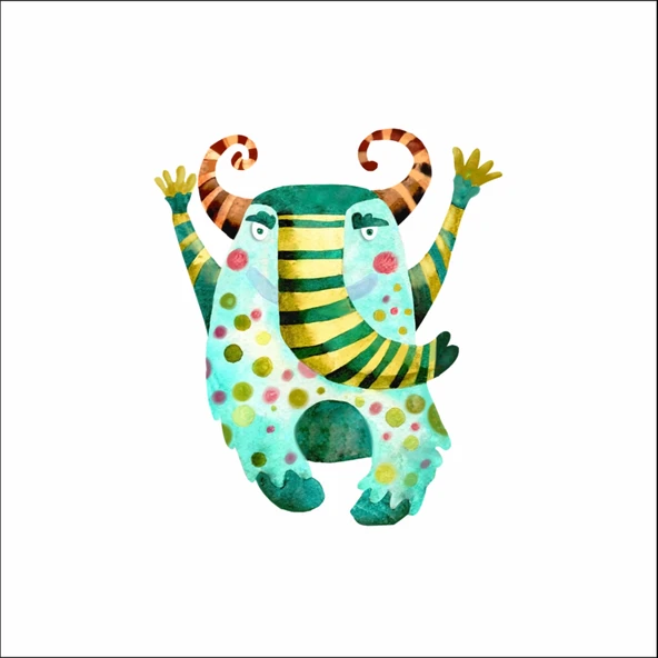 Sevimli Uzaylılar Sticker 6 ürün görseli 1