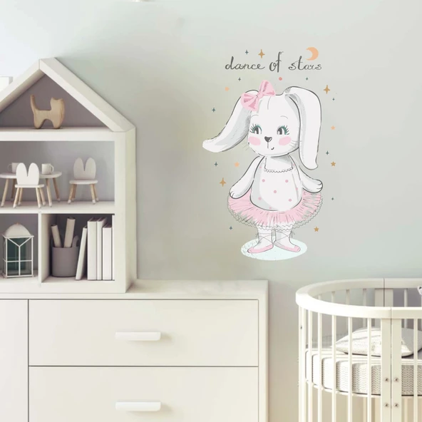 Balerin Tavşan Sticker - Resim 2
