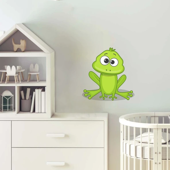 Sevimli Kurbağa Sticker - Resim 2