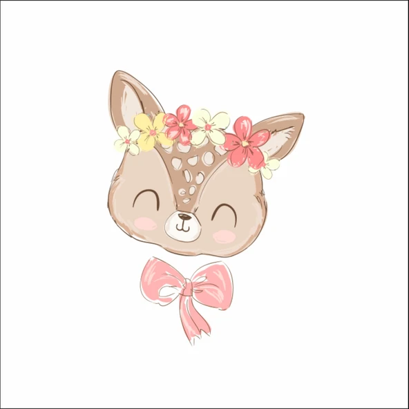 Sevimli Geyik Sticker ürün görseli 1