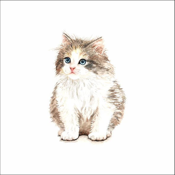 Sevimli Kedi Sticker ürün görseli 1