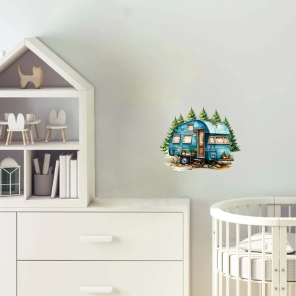 Çam Ağaçlı Karavan Duvar Stickerı ürün görseli 1