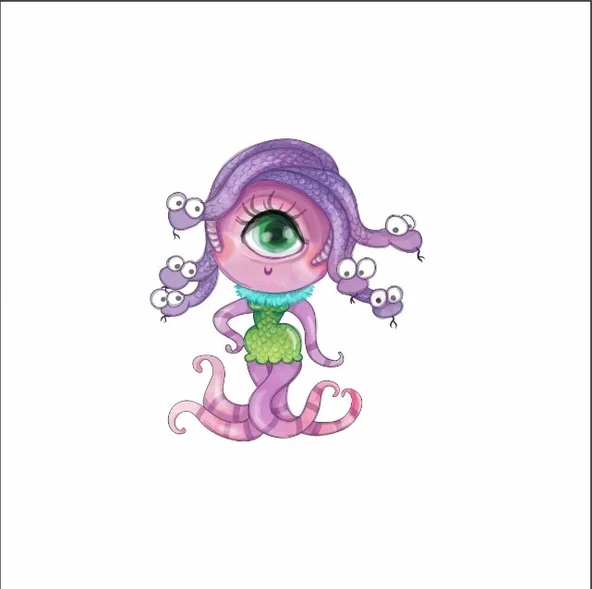 Canavar Gözü Detaylı Duvar Stickerı ürün görseli 1