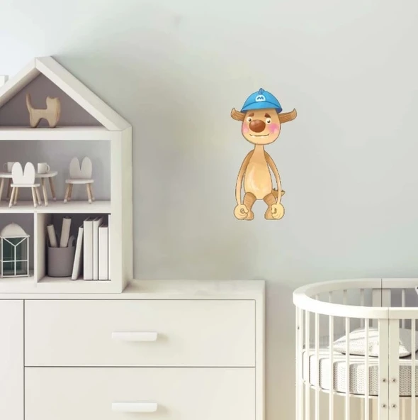 Şapkalı Sevimli Canavar Stickerı - Resim 2