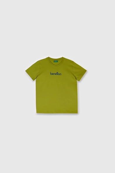 United Colors of Benetton Erkek Çocuk T shirt Yeşil BNT-B21821 ürün görseli 1