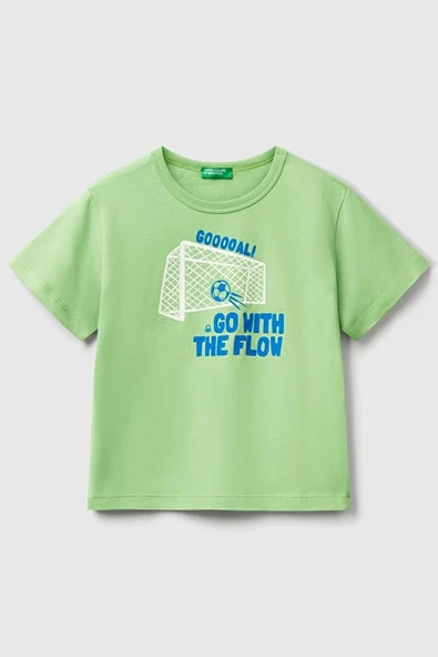 United Colors of Benetton Erkek Çocuk Tshirt A.Yeşil 3JERG10JQ ürün görseli 1
