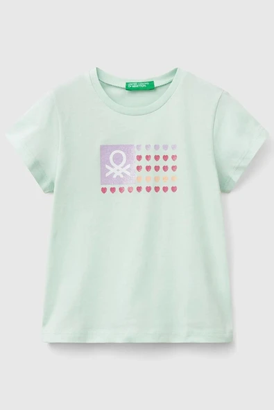 United Colors of Benetton Kız Çocuk T shirt Mint 3I1XG10HU ürün görseli 1