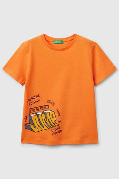 United Colors of Benetton Erkek Çocuk T shirt Turuncu 3I1XG10IJ ürün görseli 1