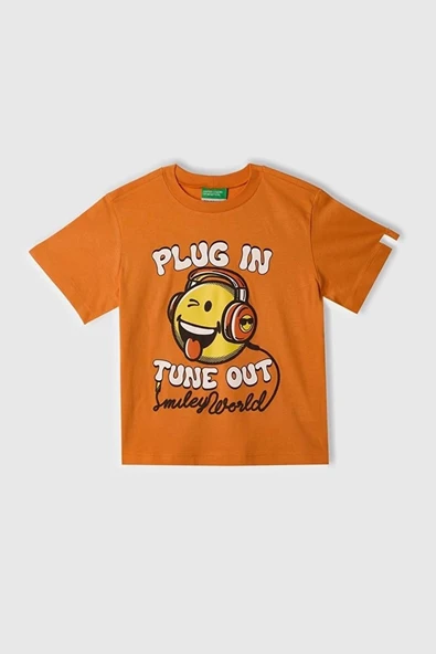 United Colors of Benetton Erkek Çocuk Smile T shirt Turuncu 3I1XG10IH ürün görseli 1