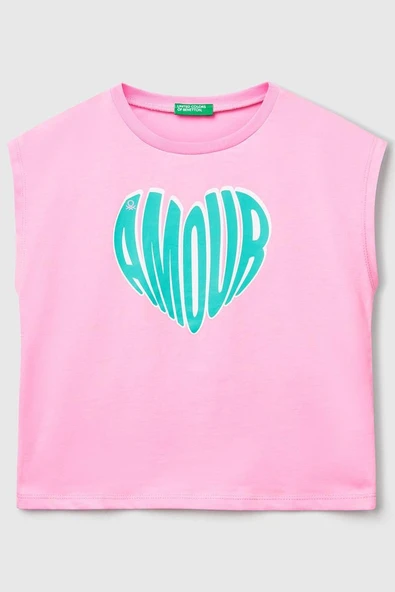 United Colors of Benetton Kız Çocuk G Tshirt A.Pembe 3JERC10PB ürün görseli 1