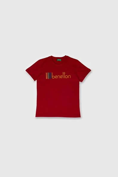 United Colors of Benetton Erkek Çocuk T shirt Kırmızı BNT-B21847 ürün görseli 1