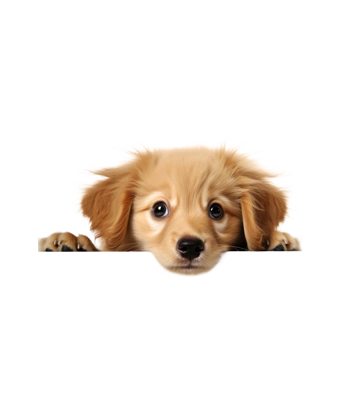 Sarı Yavru Köpek Duvar Sticker'ı - Resim 2