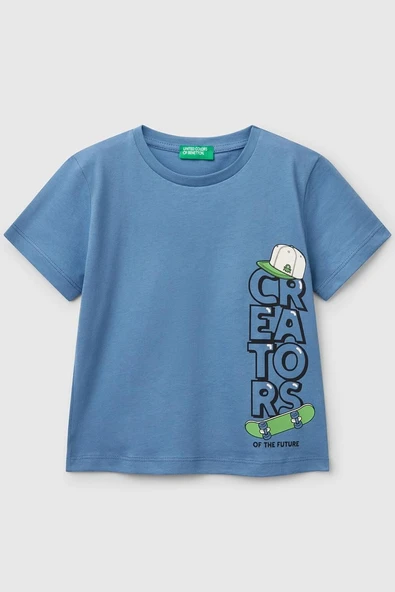 United Colors of Benetton Erkek Çocuk T shirt Petrol 3I1XG10IJ ürün görseli 1