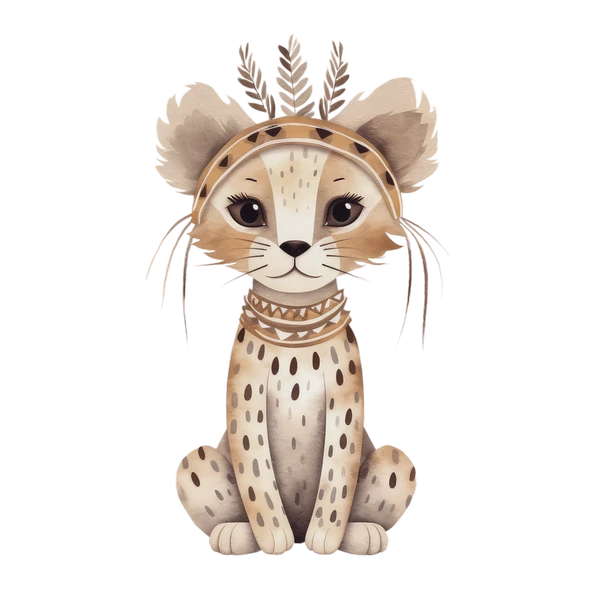 Leopar Yavrusu Duvar Stickerı ürün görseli 1
