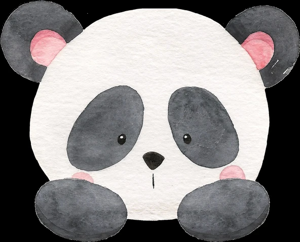 Panda Kafası Duvar Stickerı ürün görseli 1
