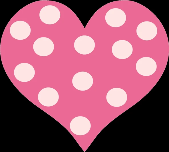 Puantiyeli Pembe Kalp Duvar Stickerı ürün görseli 1