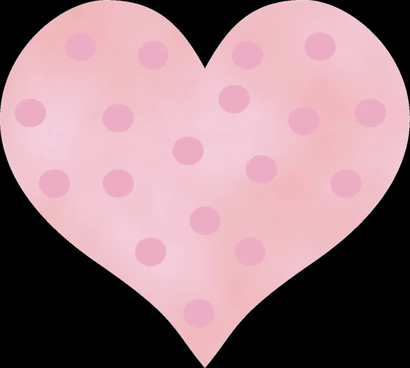 Pembe Puantiyeli Kalp Duvar Stickerı ürün görseli 1