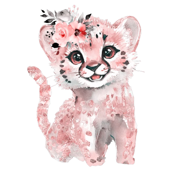 Pembe Leopar Duvar Stickerı ürün görseli 1
