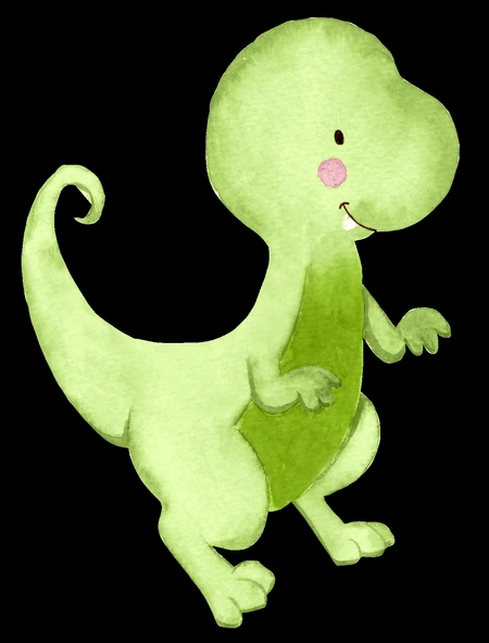 Yeşil Dinozor Duvar Stickerı ürün görseli 1