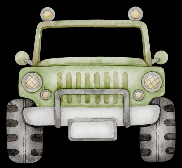 Yeşil Jeep Duvar Stickerı ürün görseli 1